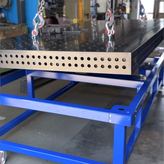 reuse of weldingplate with height adjustable high load capacity tables from petec